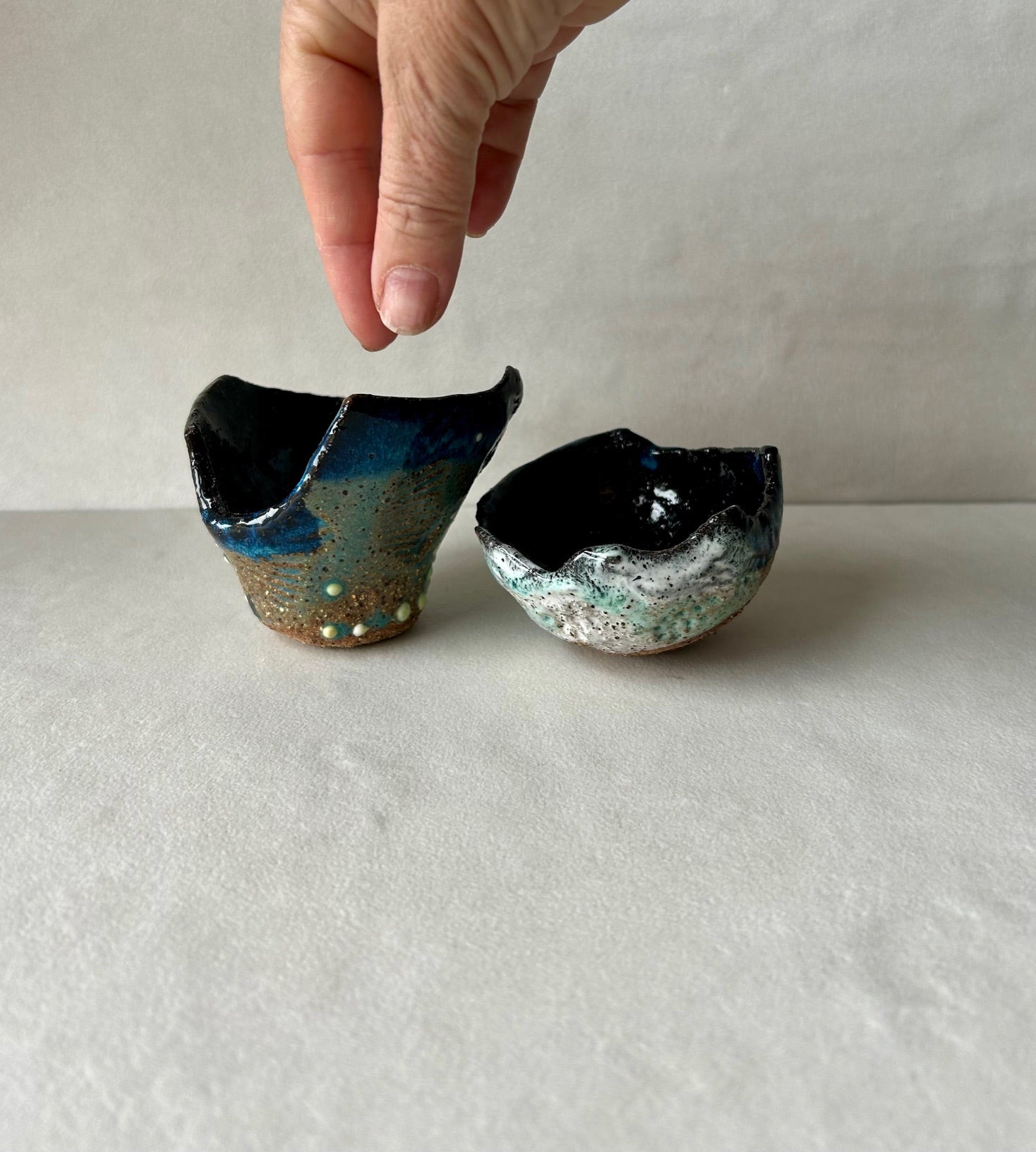 Ocean Blue & Sand Pot