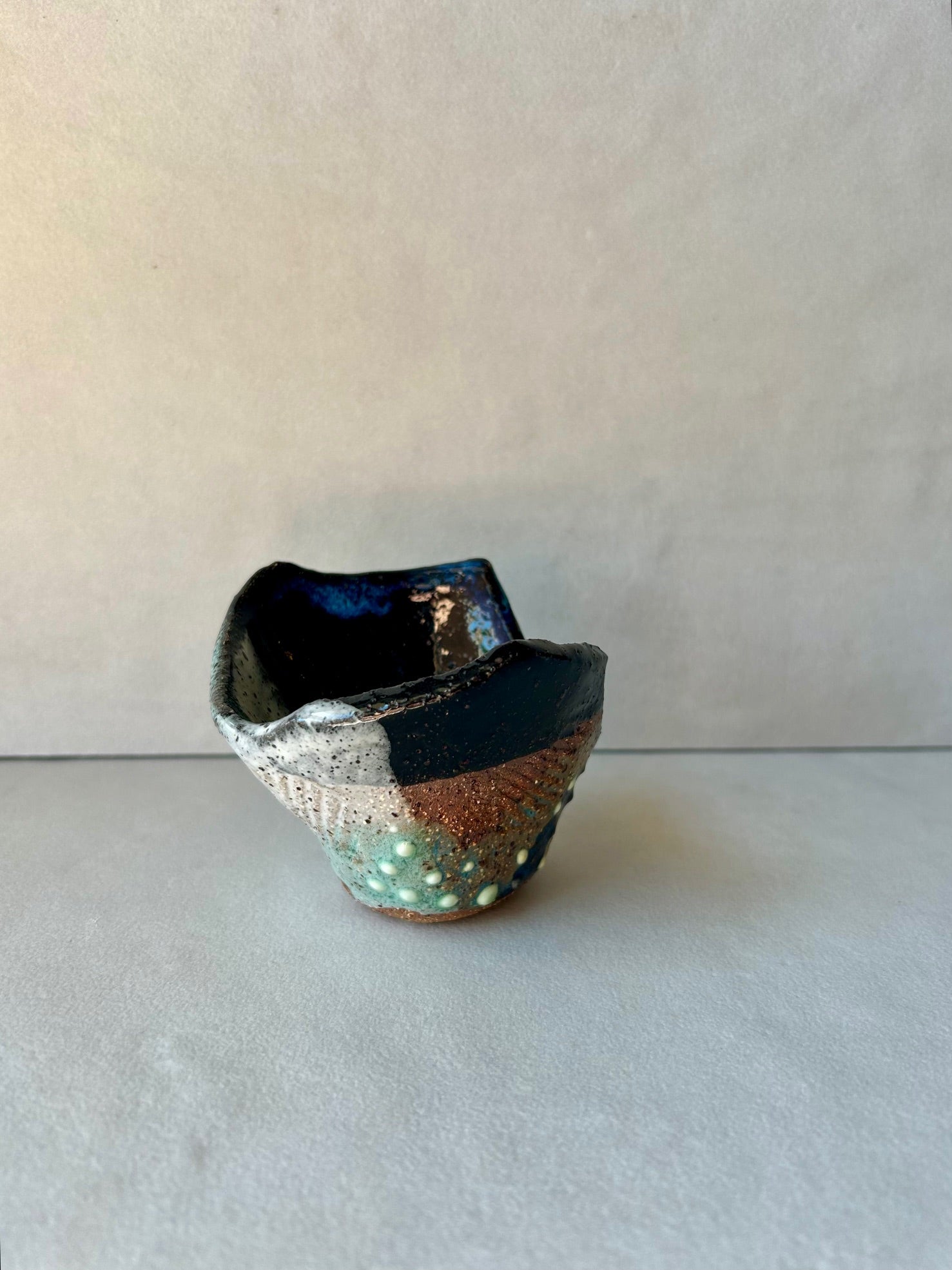 Ocean Blue & Sand Pot